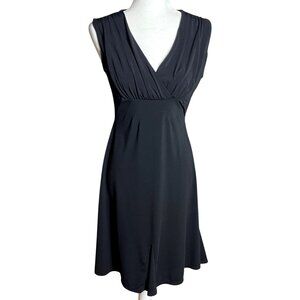 Vtg Old Navy Dress Black Fit Flare Midi Y2k 2000s Travel Coquette Retro Womens S